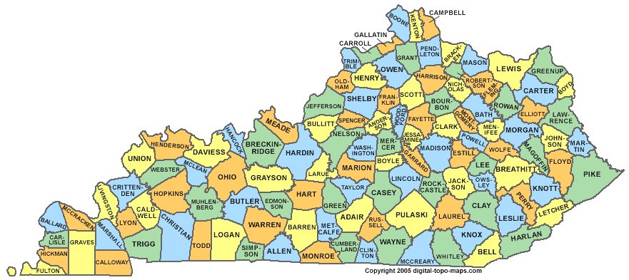 Map Kentucky